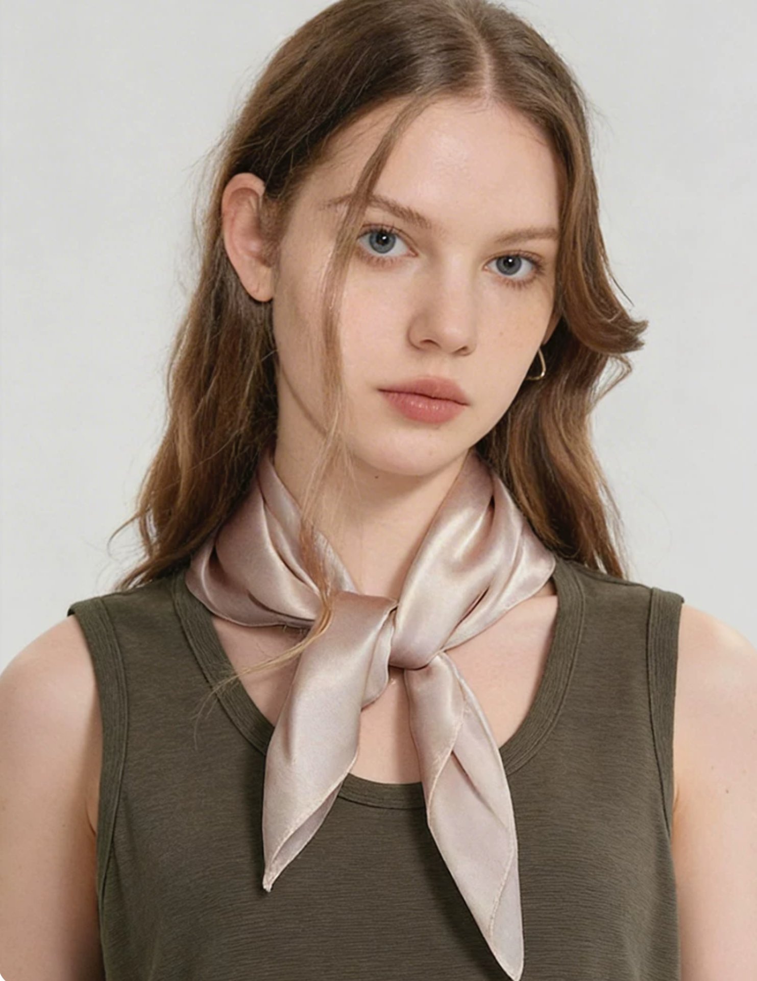 Foulard Rose Poudré