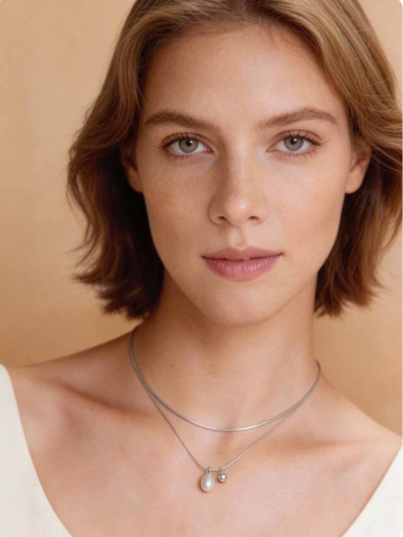Double Layer Pearl Necklace
