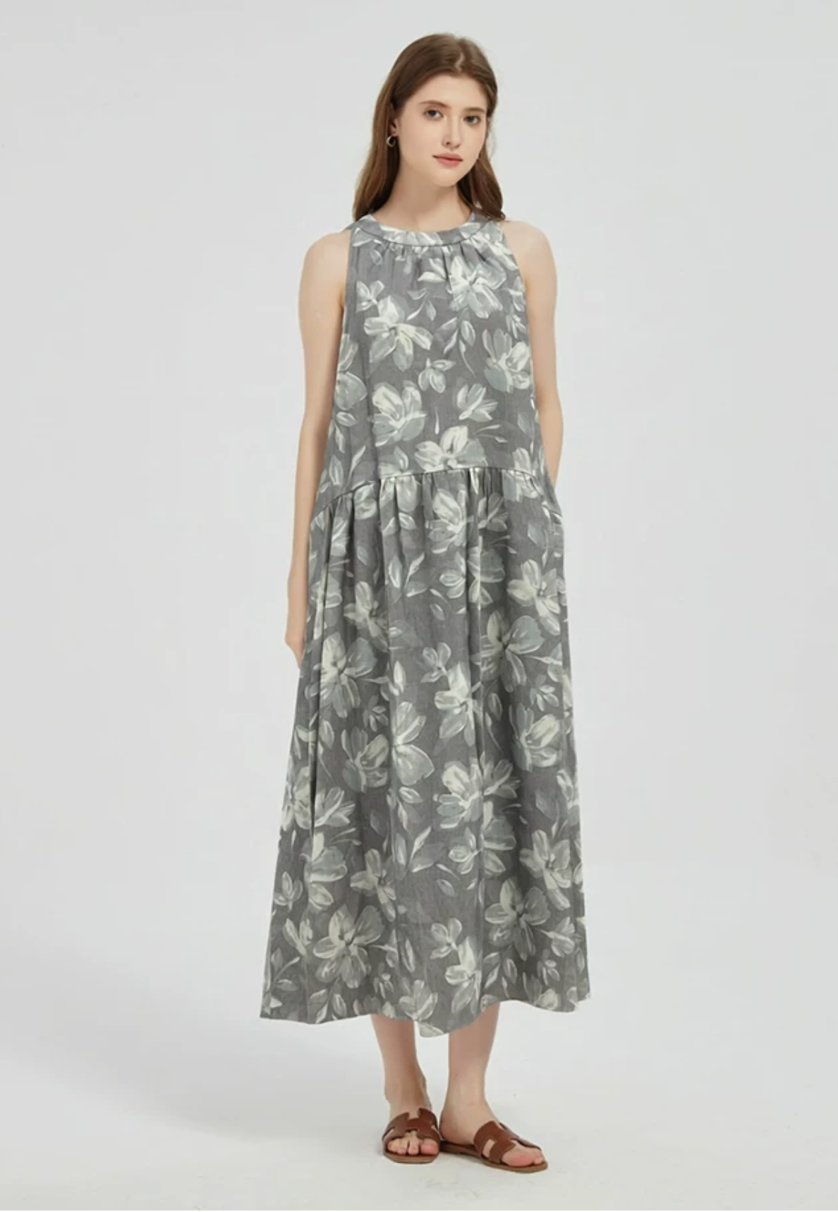 Robe Fleur Grise